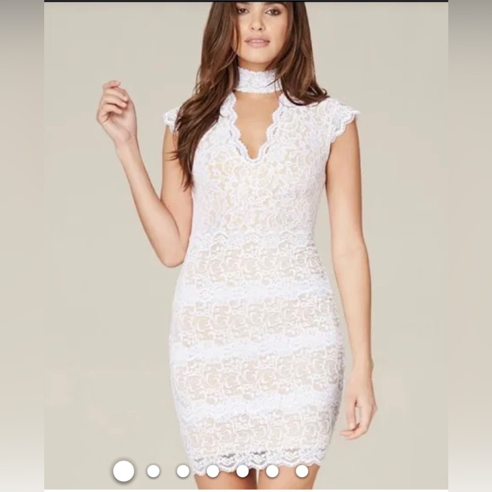 Bebe White lace dress